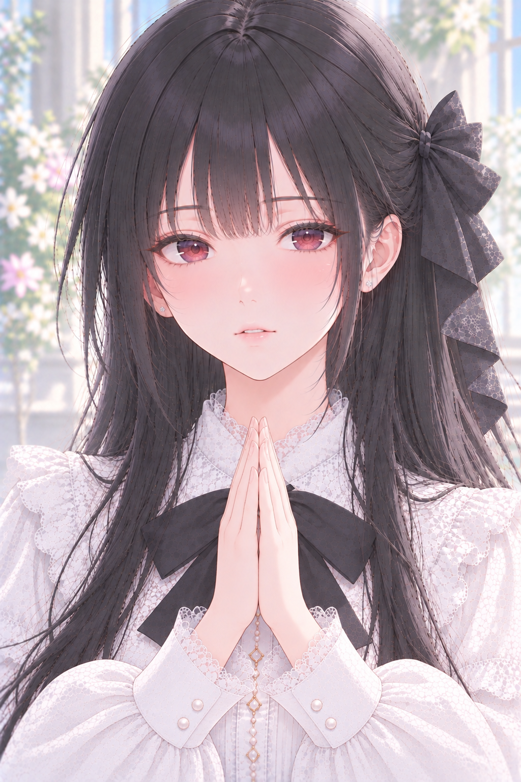 両手を合わせてお願いのポーズ