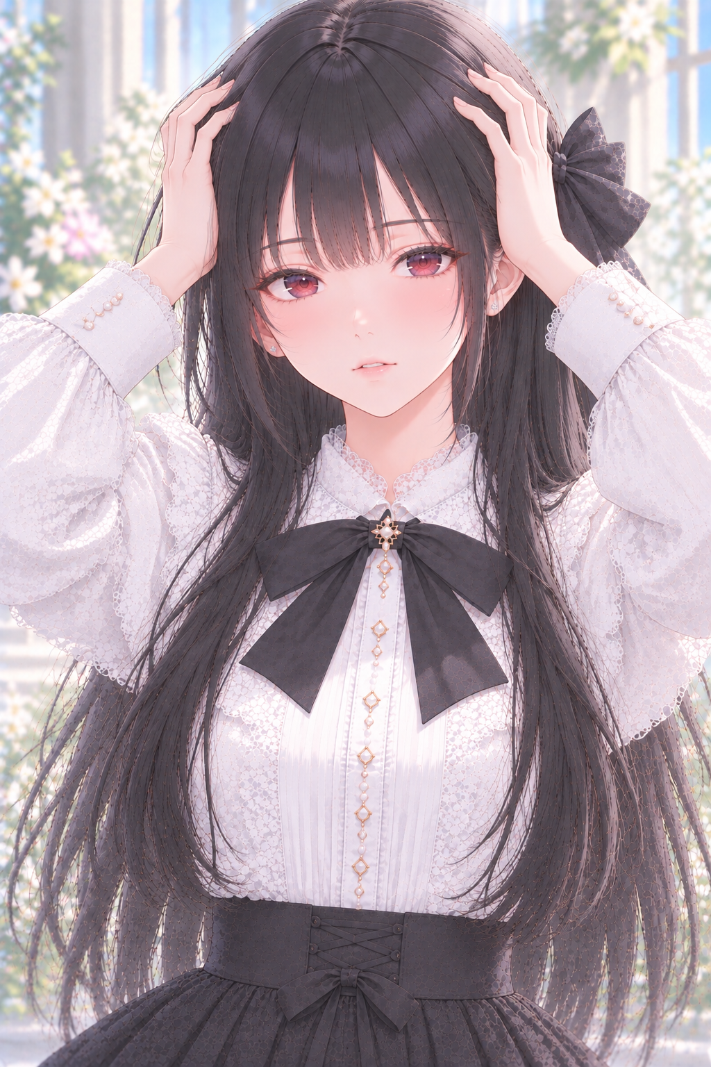 両手で頭を抱えるのポーズ