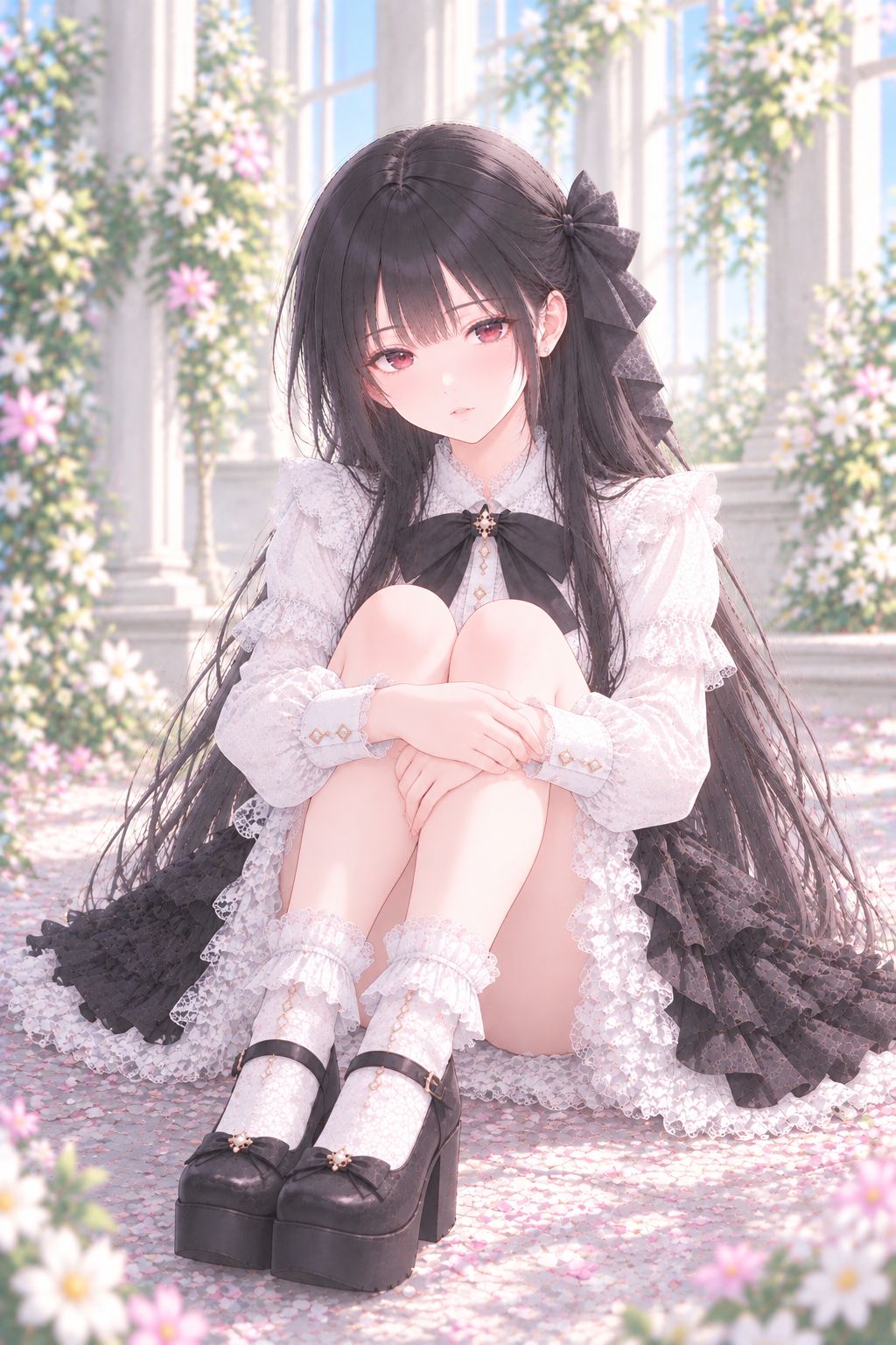 体育座りのポーズ