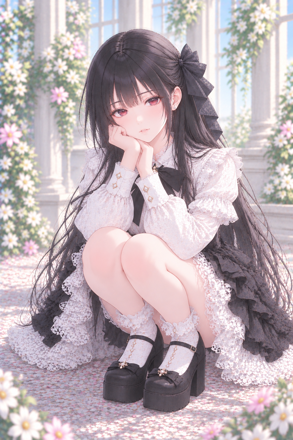 しゃがみ込みのポーズ