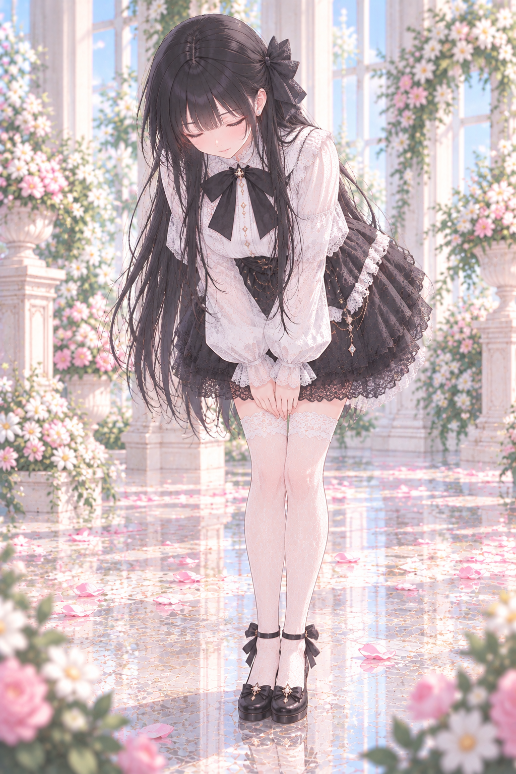 深いお辞儀のポーズ